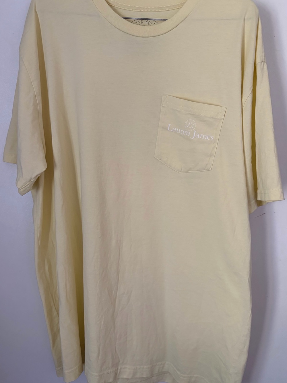 Lauren James Women’s Short Sleeve Pocket Tee - Pale Yellow